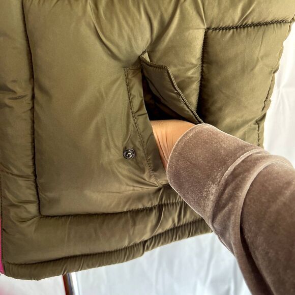 Arizona Two Tone Puffer Vest Green and Pink Size Youth XL - Picture 5 of 10